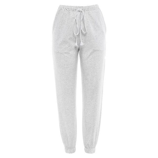 

women's pants & capris 2021 autumn high-waisted trousers wide-leg casual all-match harem long gray black solid color, Black;white