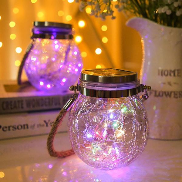 

solar lamps light outdoors round waterproof led garden fairy lamp decoration