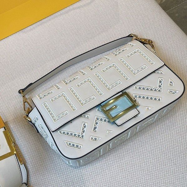 

2021 shoulder bag designer ladies baguette underarm bags fashion tote leather embroidery handbags purse lcm