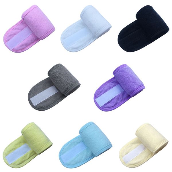 Cosméticos Envoltório Tiara Tiara Turbante Face Ajustável Yoga Mulheres Facial Toalhas de Banho De Cabelo De Maquiagem Headbands Spa Salão Acessórios 100pcs