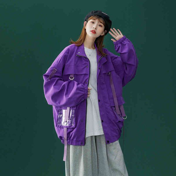 

women's jackets new bomber men and women ribbons zipper outerwear fashion high street loose coat baseball male female 3qmz, Black;brown