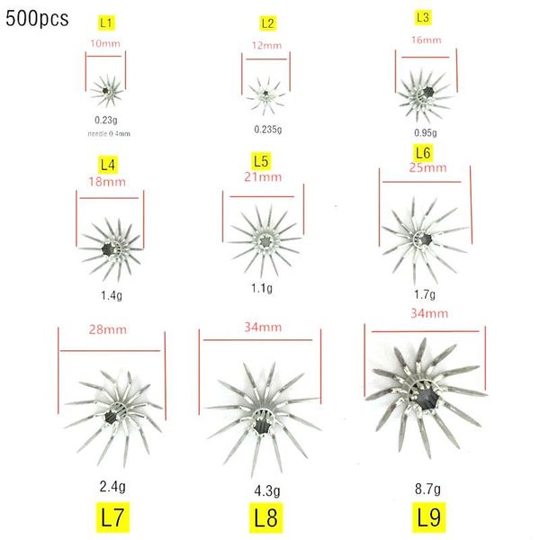 

fishing hooks 500pcs stainless steel small to large squid umbrella fishhooks spain chile bait accessories full size sea needels