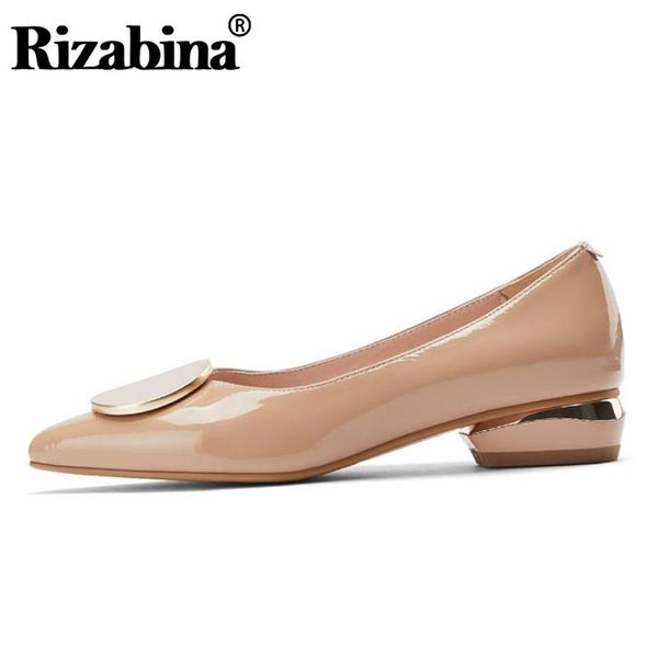 

dress shoes rizabina 2021 real leather women pumps office ladies simple party brand footwear size 31-43, Black