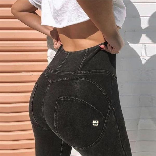 

stretch high waist black womens jean denim pants tall latest skinny fit girl compression work out, Blue