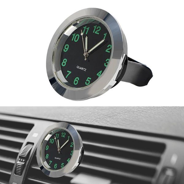 

interior decorations car air vent clip clock mini luminous watch mechanics ornaments dashboard time quartz clocks decoration auto accessorie