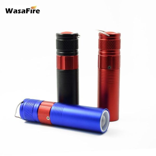 

wasafire zoomable mini portable white red blue light q5 led torch work light magnetic lanterna hand lamp by /14500
