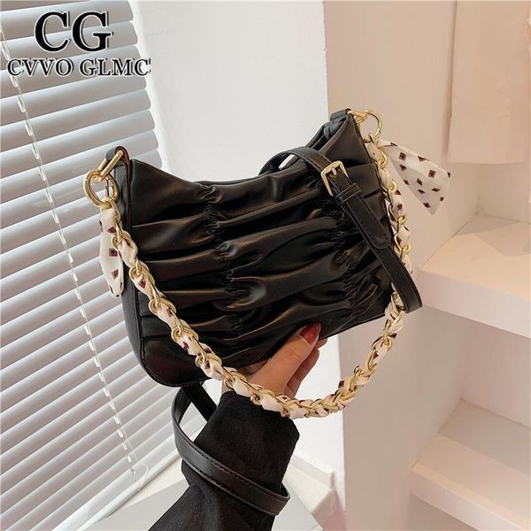

shoulder bags cvvo glmc bag women handbag crossbody purse folds chain designer all-match zipper fashion 2021