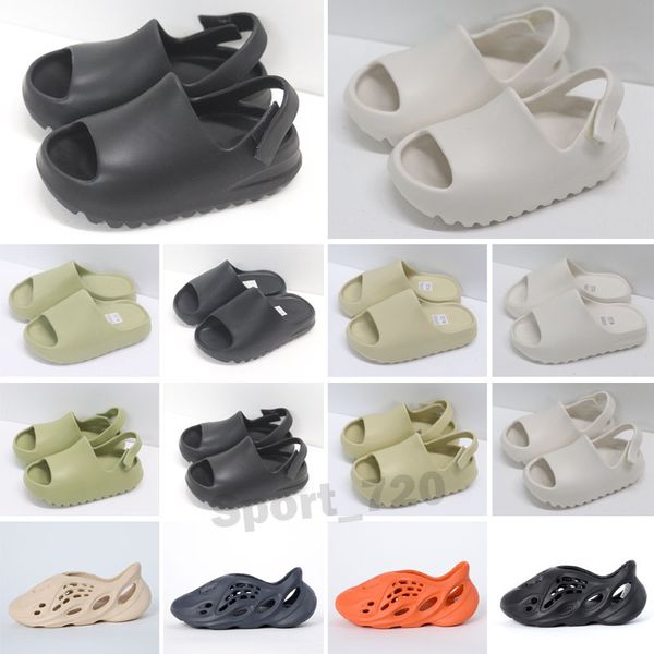 

kan kid slipper black white bone desert sand resin summer fashion flat slide men women beach causal sandal sneaker