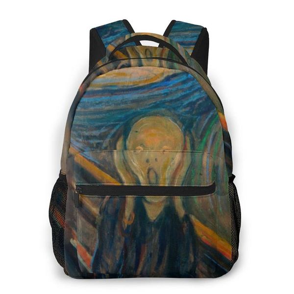 

backpack the scream casual daypack travel school bag with pockets for college student boys girls