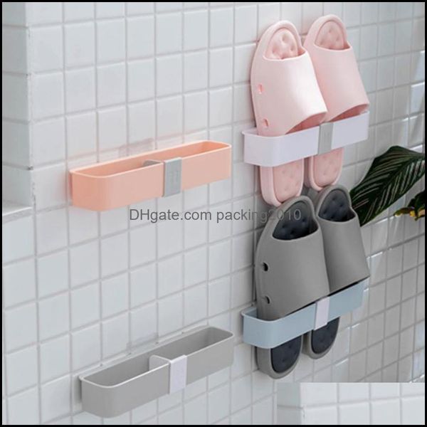 Organizzazione delle pulizie Casa Gardenfaroot Punzonatura Scarpiera a parete Porta scarpe in plastica Organizzatore di stoccaggio Porta da appendere al bagno She