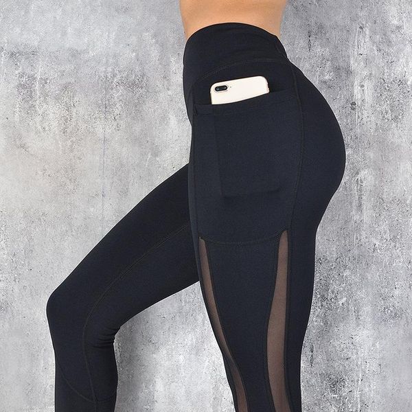 

women's leggings 3 colors fitnessleggings women push up high waist pocket workout pants fashion casual mujer, Black