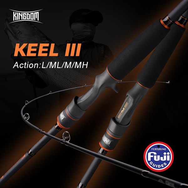 

kingdom new keel-iii fishing carbon rods all fuji accessories casting and spinning 1.95m-3m travel rod 5g-35g lure