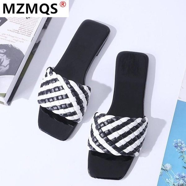 

slippers women 2021 summer slides open toe flat casual shoes leisure slip-on sweet sandals female beach zapatillas mujer, Black