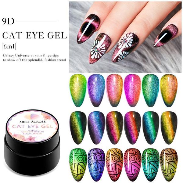

nail gel meet across art design manicure soak off enamel 9d cat eyes magnetic polish 5ml uv lacquer varnish, Red;pink