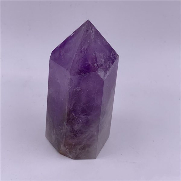 Natürlicher Amethyst, einspitziger Originalstein, Kristall, sechseckiges Prisma, Entmagnetisierung, Feng Shui-Ornament, Heimbüro-Dekoration, Geschenk