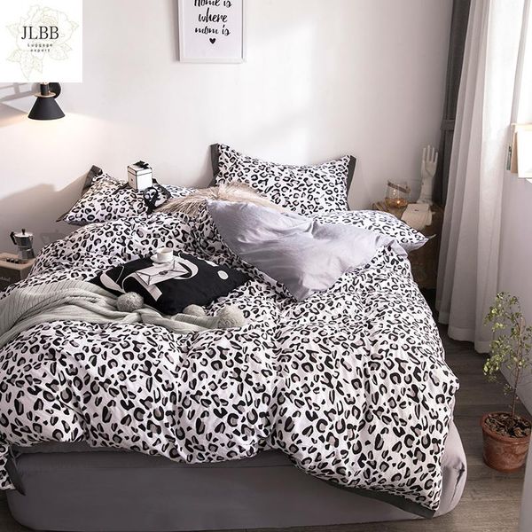 

bedding sets black leopard print kids adults duvet cover bed sheet pillowcase  king set luxury fashion bedclothes