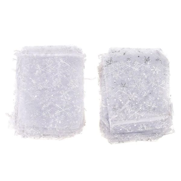 

party favor 100pcs snowflake gift pouch candy bag christmas wedding