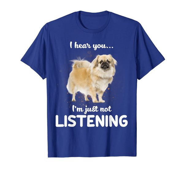 

tibetan spaniel i hear you not listening t-shirt, White;black