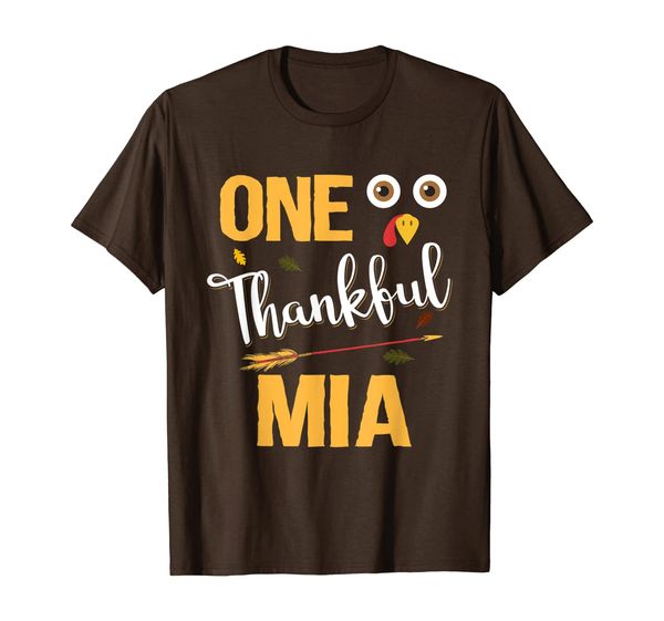 

One Thankful Mia Funny Thanksgiving Turkey T-Shirt, Mainly pictures