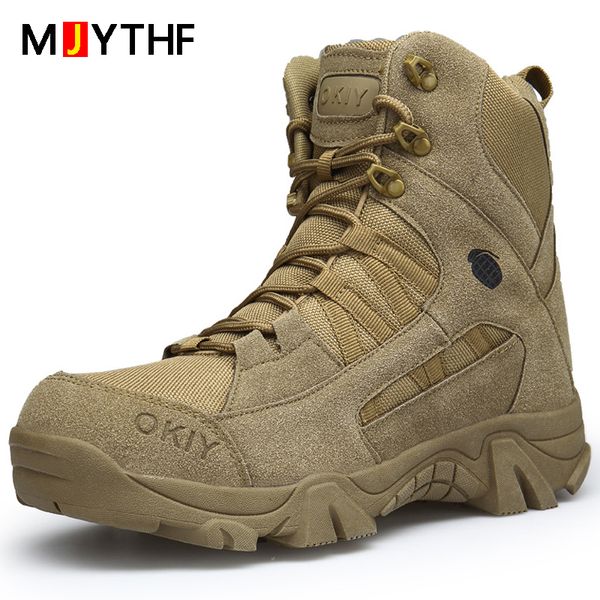 Novo Outono Outono Inverno Botas Militares Ao Ar Livre Masculino Caminhadas Botas de Homens Força Especial Botas do Deserto Botas Táticas Combate Anchle Men Sapatos