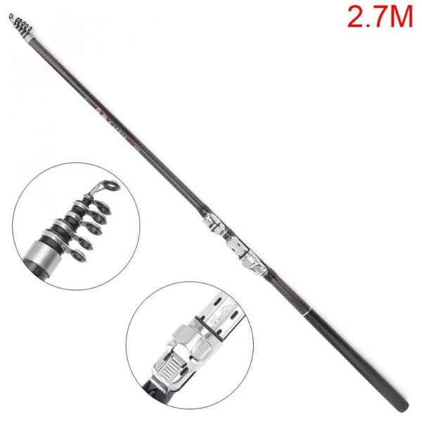 

boat fishing rods 2.7m super hard rock carp rod 5 section carbon fiber surf spinning pole