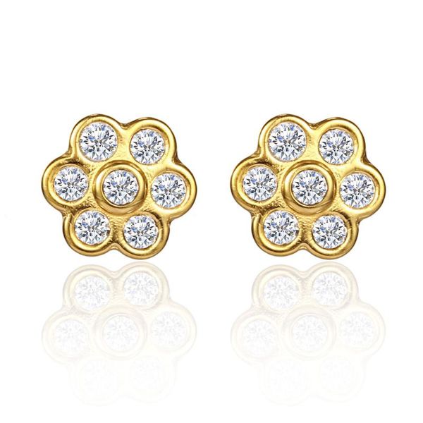

stud oufei earrings 2021 stainless steel accessories fine jewelry crystal gifts for women bohemian style, Golden;silver