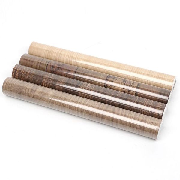 

wallpapers pvc adhesive wood wallpaper for doors closet kitchen vintage wall paper stickers