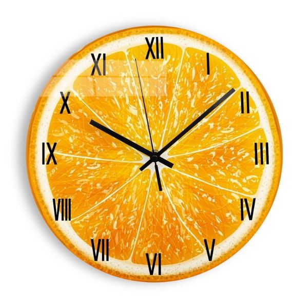 

wall clocks fruits acrylic clock modern design silent decorative on the for living room roman numeral home decor