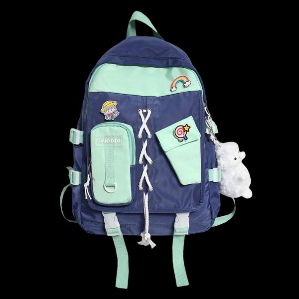 

school bags axzspdy shoulder bag fashion harajuku middle student backpacks primary children female travel
