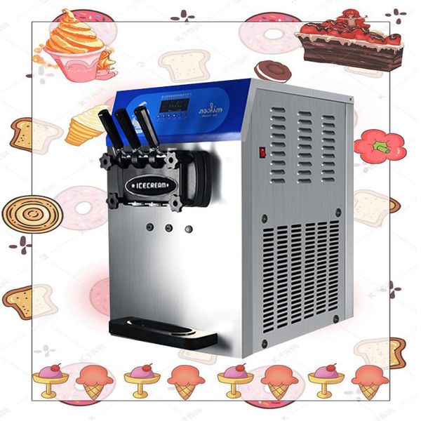 

ice cream making machine commercial 3-head desksoft mini milkshake 22-25l/h