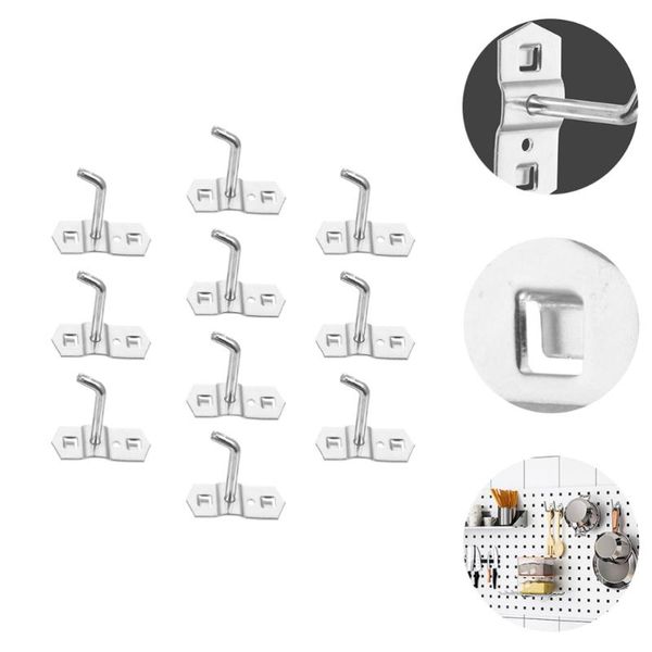 

hooks & rails 10pcs hard-ware multi-function accessories (silver)
