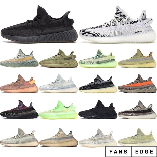 

with socks yecheil kanye west running shoes green men women v2 a3 cloud white black static full reflective sneaker synth citrin 36-46