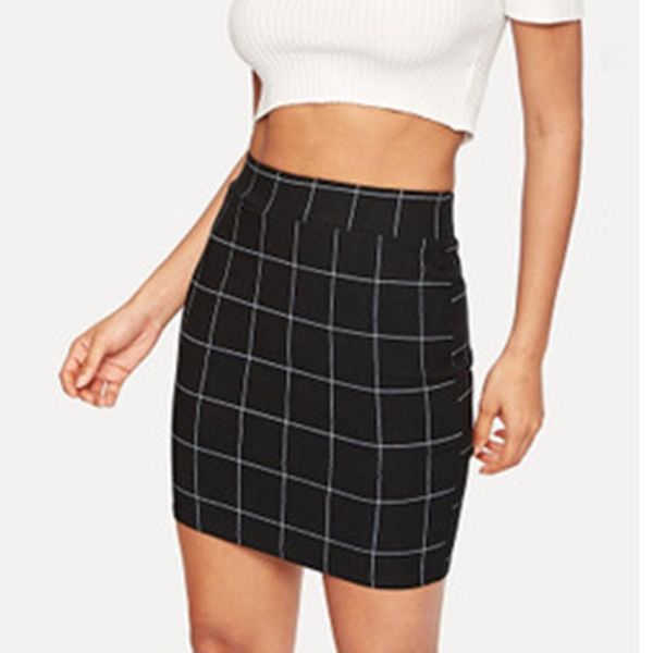 

skirts jaycosin vintage black plaid mini skirt women fashion high waist checkered ladies summer botoms 2021 mujer drop