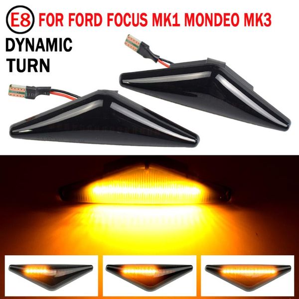 

emergency lights 2pcs led side marker turn signal light lamp 12v panel blinker for mondeo iii 3 2000-2007