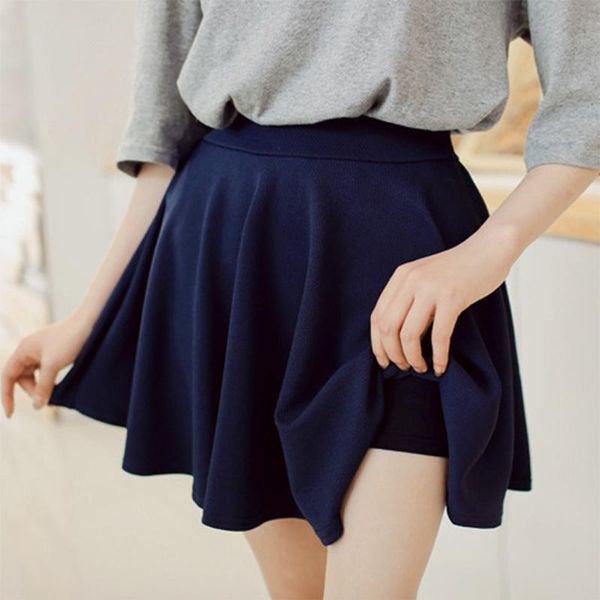 

skirts pleated mini womens skirt harajuku clothes streetwear women female above knee length summer fashion clothing, Black