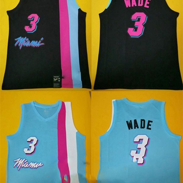 

men wade miami\rheat\rjersey 3\rdwyane wade city splice edition basketball jerseys blue black 2020