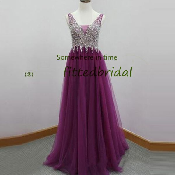 

luxury beading sequined high v neck prom dress real image formal gowns party wear, Black