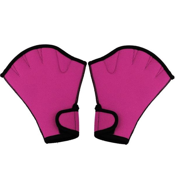 

1 pair swimming gloves aquatic fitness water resistance webbed glove dive equipment aqua fit paddle training fingerles jllgfk