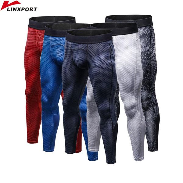 

running pants men compression tights quick drying leggings fitness gym clothing male trousers skinny sweatpant ropa deportiva, Black;blue