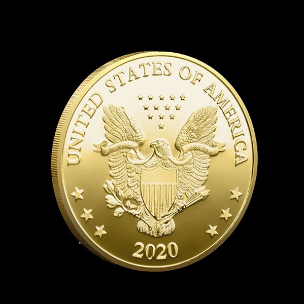 

10pcs non magnetic crafts joe biden commemorative coin gold plated souvenir badge collectible gift art
