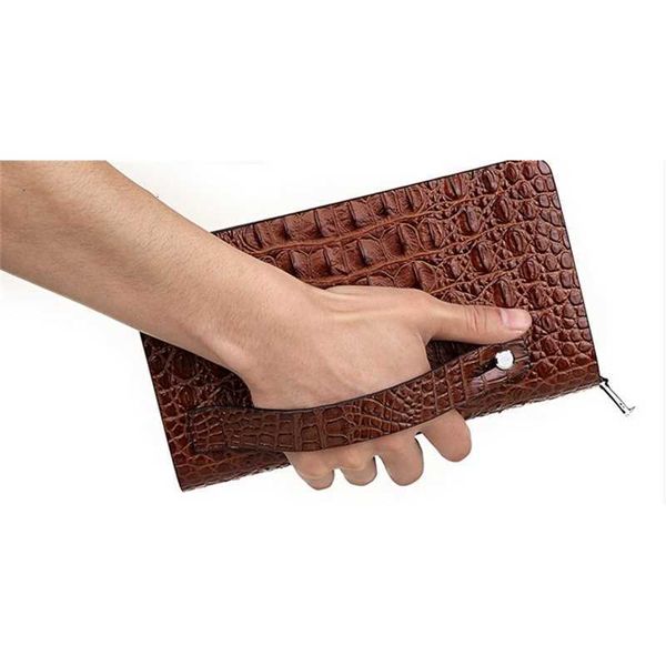 

designer luxury bag design clutch zipper casual men genuine bags double buisness cow leather volume big long 23* women's leather handba