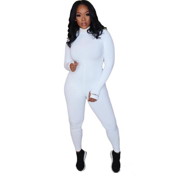 

one piece running set for women spring fall casual slim long sleeve long sleeve trousers jumpsuit rompers gym fitness rompers, White;black