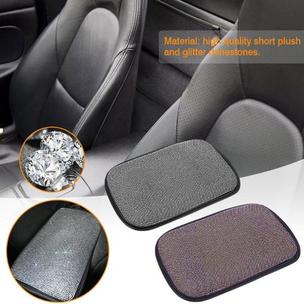 

car seat covers armrest cover rhinestone bling auto center console protective cushion pad for women girl