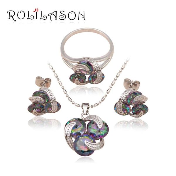 

earrings & necklace design elegant set silver stamped inlay mystic fashion jewelry pendants ring sz #6 #7 #8 #9 ms033