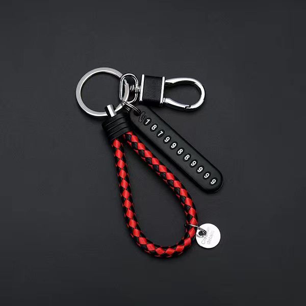 

keychains anti-lost car keyring phone number card keychain vehicle fashion key chain accessories, Silver