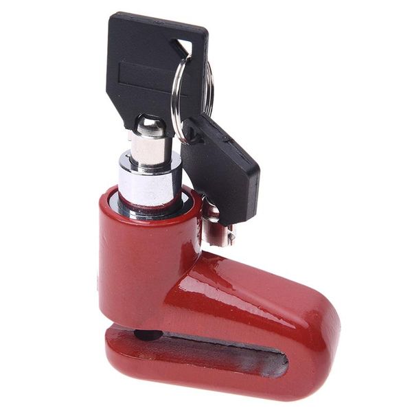 

bike brakes bicycle cycling disk brake wheel lock biker security red 2 keys