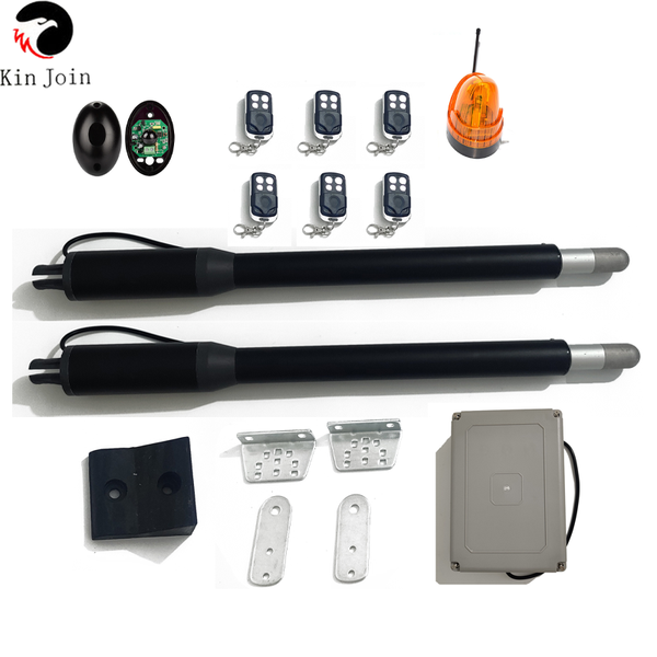 

fingerprint access control kinjoin linear actuator dual 24vdc swing gate opener motor operator accessories kit optional/swing gates automati