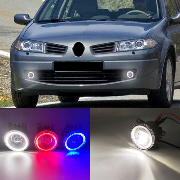 

2 functions auto led drl daytime running light for renault megane 2 ii car angel eyes fog lamp foglight