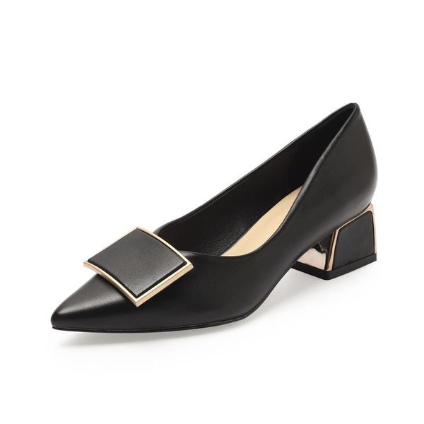 

dress shoes 2021 casual women's professional simple square collar temperament pointed shallow mouth, Black