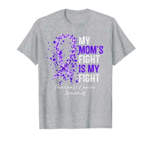 

my mom's fight is my fight pancreatic cancer awareness gifts t-shirt, White;black